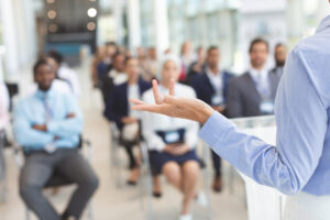 A leadership skills training in the office.